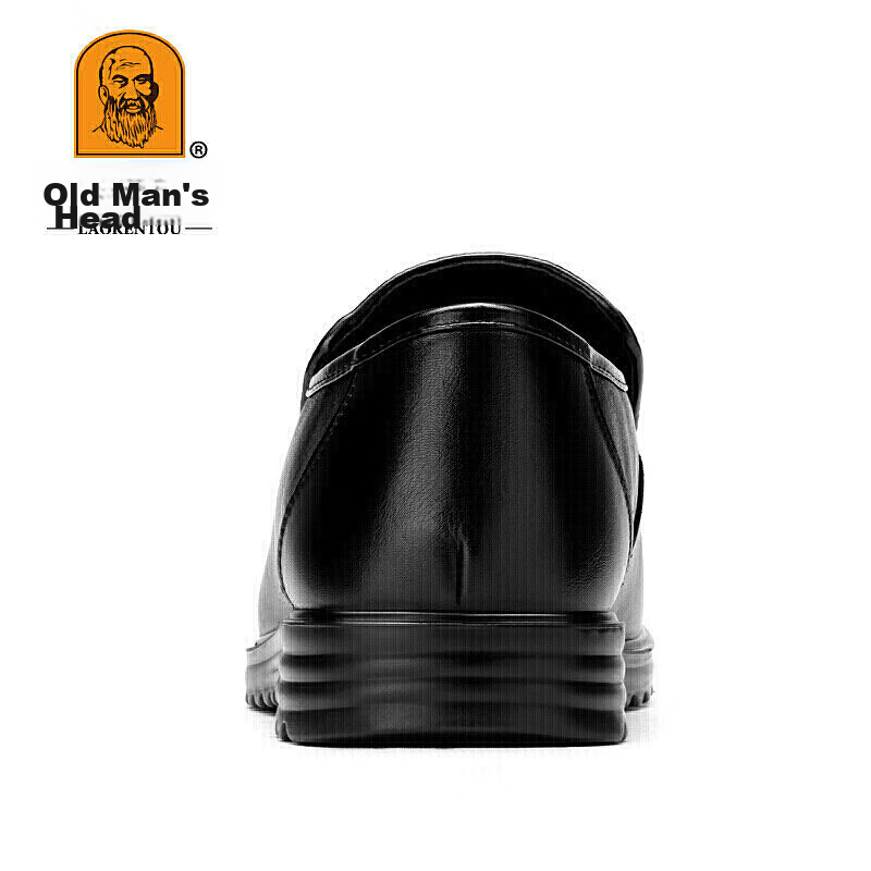 LAORENTOU Leather Shoes, Men's Business Shoes, Slip-On Formal Shoes, Cowhide Dad...