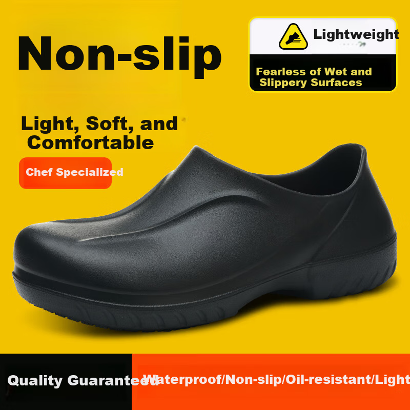 Laoguanjia Chef Shoes, Non-Slip, Waterproof, Oil-Resistant, Kitchen Work Shoes,...