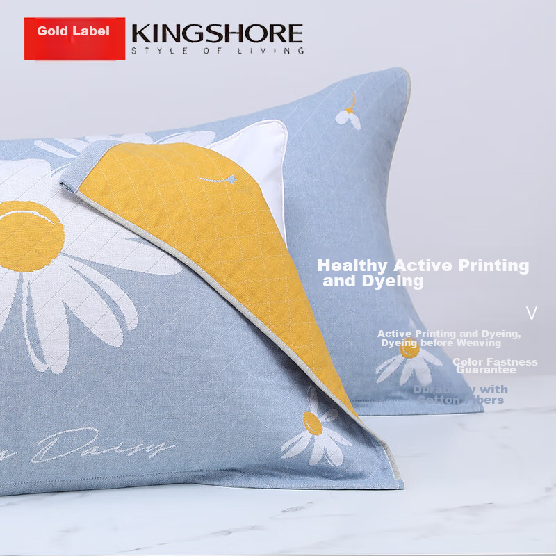 Jinhao Pure Cotton Pillowcase, 3A Antibacterial Three-Layer All-Cotton Enlarged...