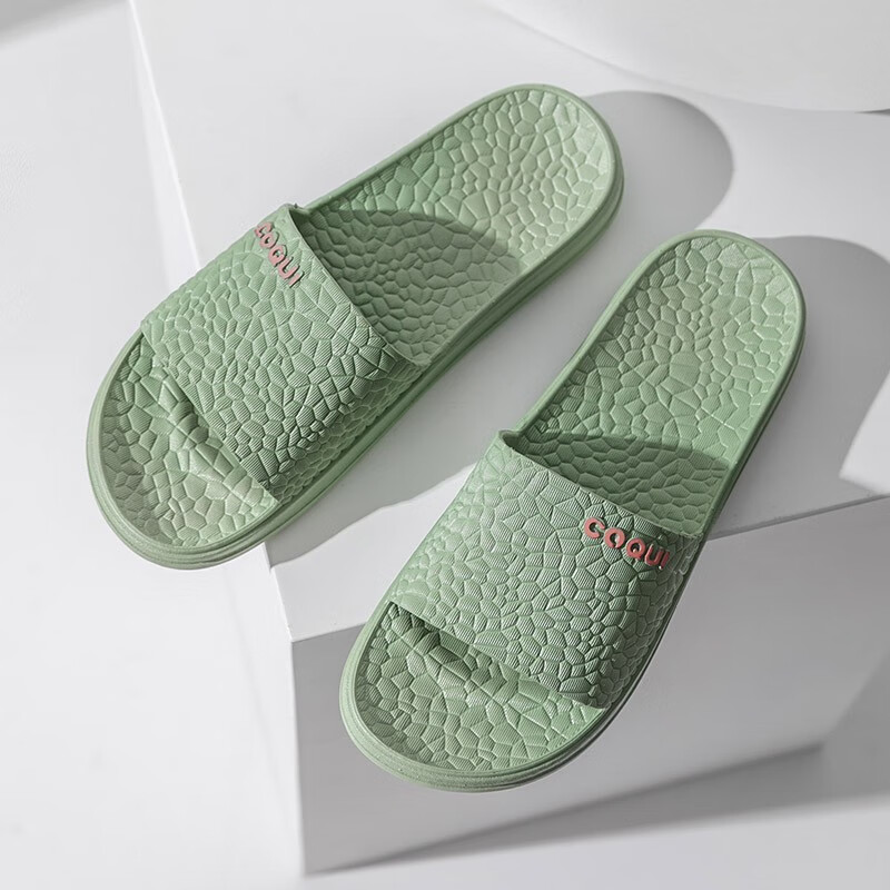 Coqui Couple One-Strap Simple Home Slippers for Women, All Seasons Bathroom Slip...