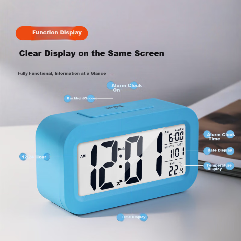 Kangbas Alarm Clock for Students, Wake-Up Aid, Desktop Electronic Clock, Childre...