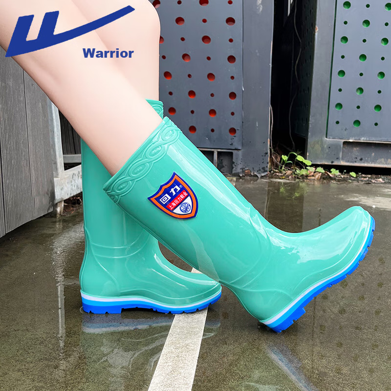 Warrior Rain Boots for Women, High-Top, Fashionable, Outdoor, Wear-Resistant, No...