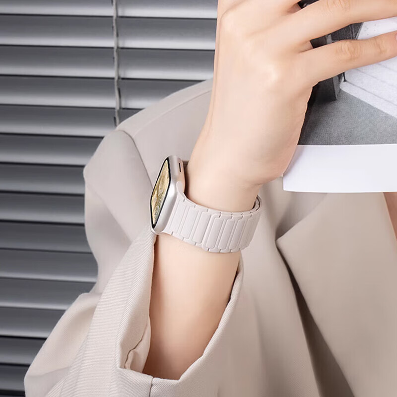 Magnetic Silicone Watch Band for Apple Watch Ultra2/iWatch S10/9/8/7/6/5/4/SE St...