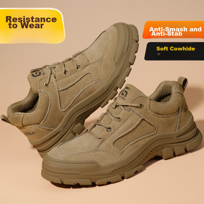 JUNBU Safety Shoes for Men with Steel Toe Cap, Anti-Smashing, Anti-Puncture, Bre...