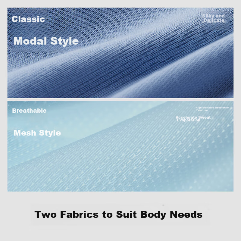 Jiaonei Yinpi 301P Modal Ice Silk Underwear for Men, 7A Antibacterial Seamless B...