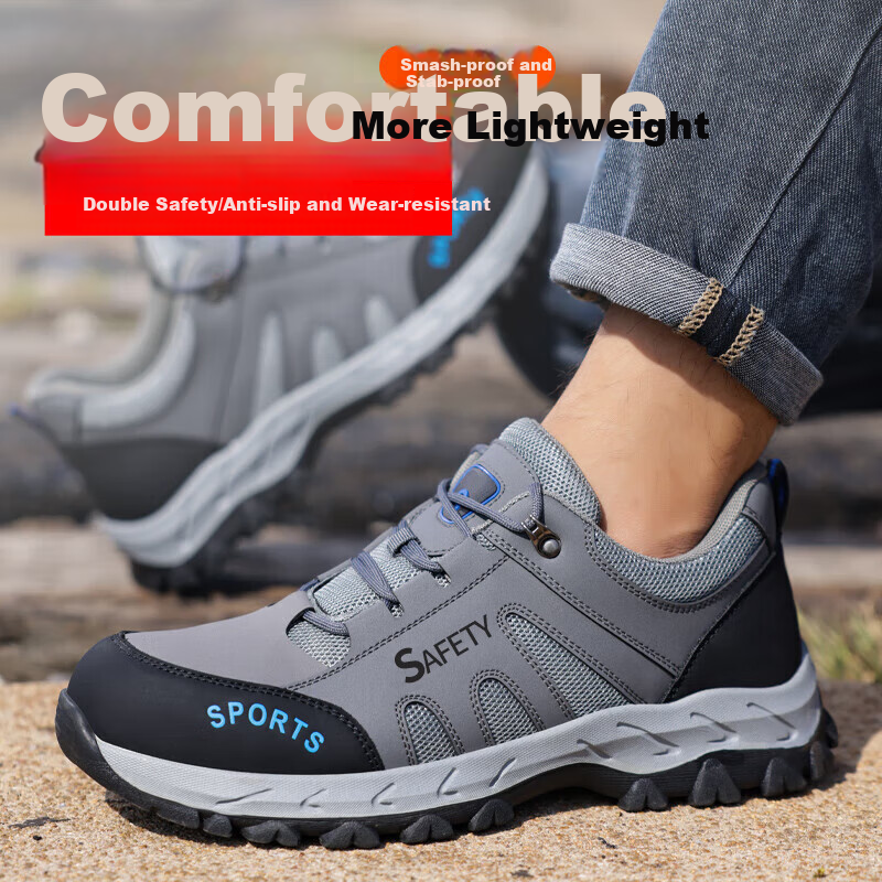 Jingtu Men's Steel Toe Safety Work Shoes E2135F-J Size 40