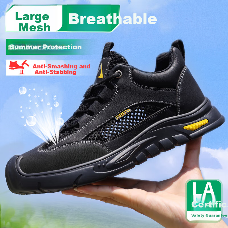 Jingtu Men's Steel Toe Safety Shoes Anti-Smashing Anti-Piercing Anti-Slip Wear-R...