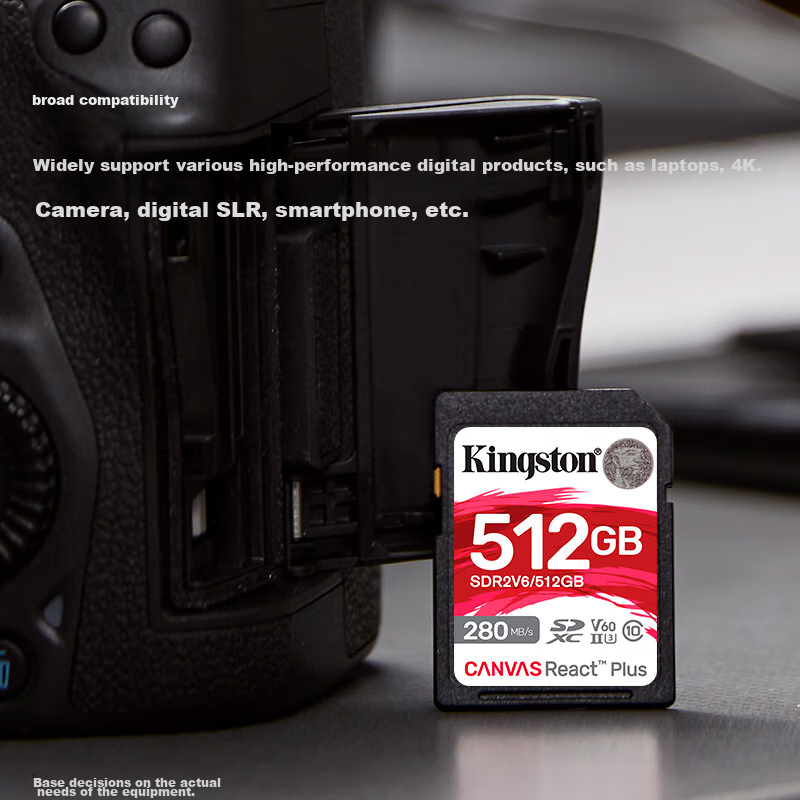 Kingston 128GB SD Memory Card U3 V60 4K Digital Camera Memory Card, Read Speed 2...