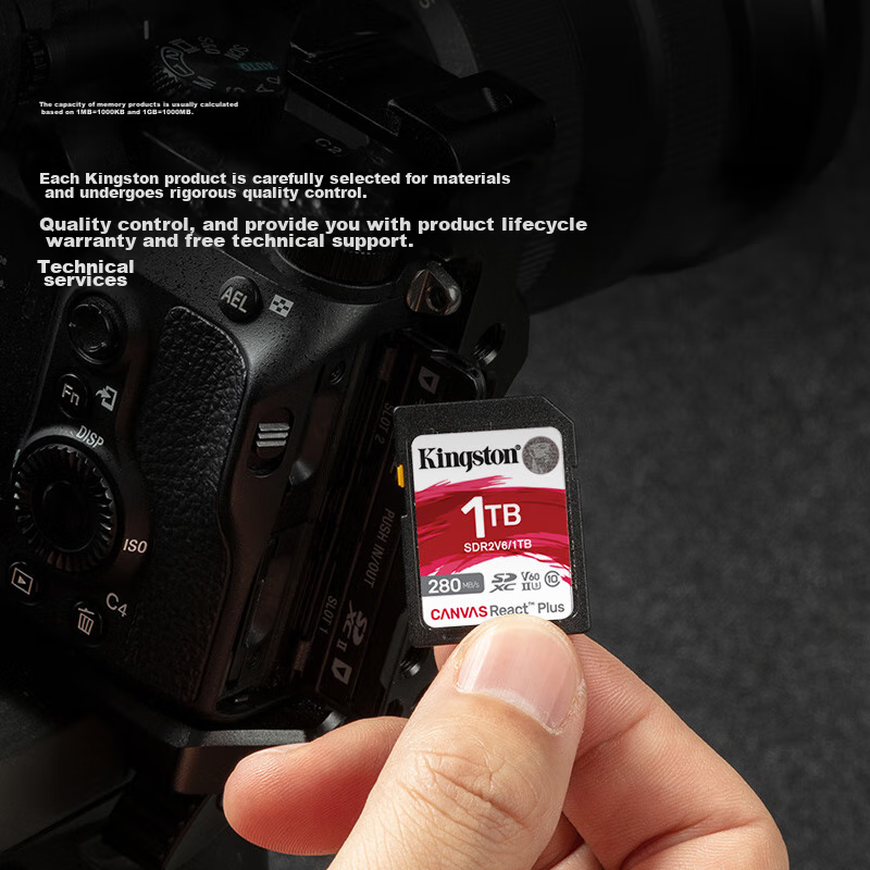 Kingston 128GB SD Memory Card U3 V60 4K Digital Camera Memory Card, Read Speed 2...