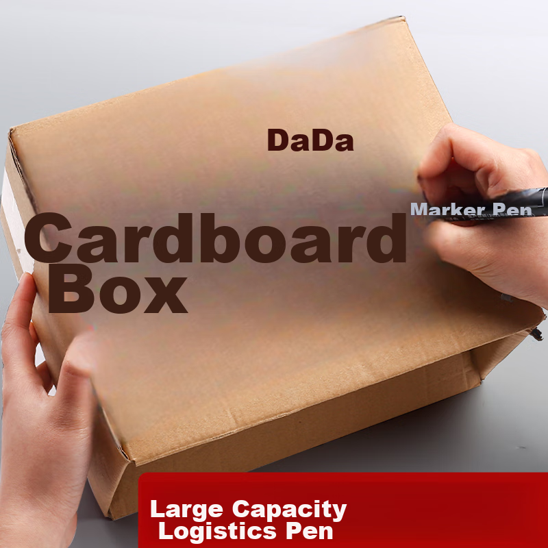 Jinzhi 100-Pack Oil-Based Marker Pens, Black, Large Tip, High Capacity, Quick-Dr...