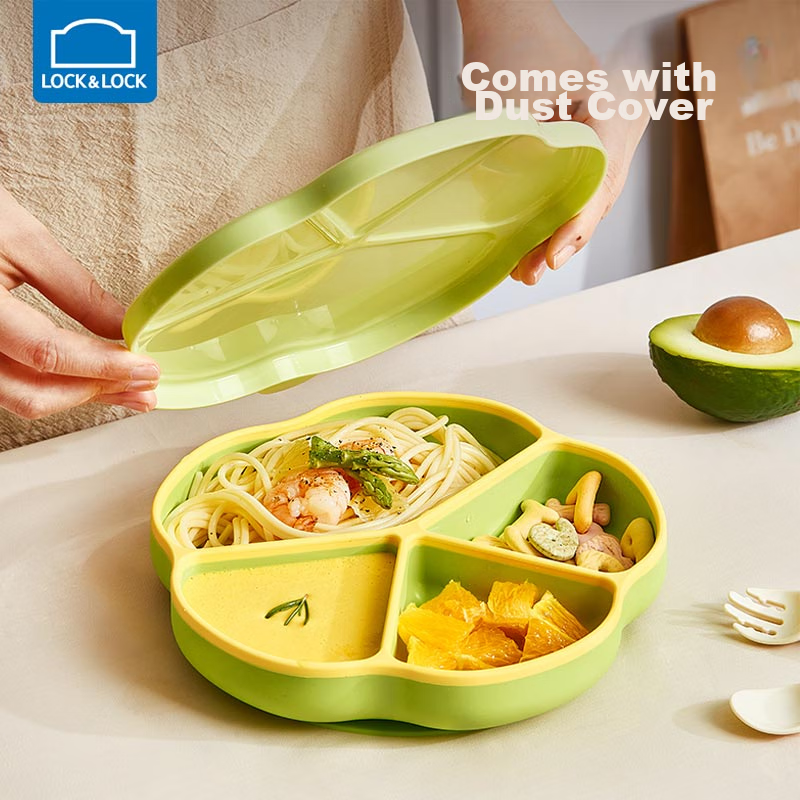 Locknlock Baby Divided Plate, Infant Suction Cup Plate, Integrated Feeding Tray...