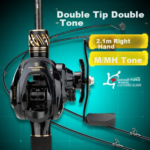 Kemaile Apollo Lure Rod, 2.1 Meters, M/MH, Diamond Black, Top Configuration, Rig...