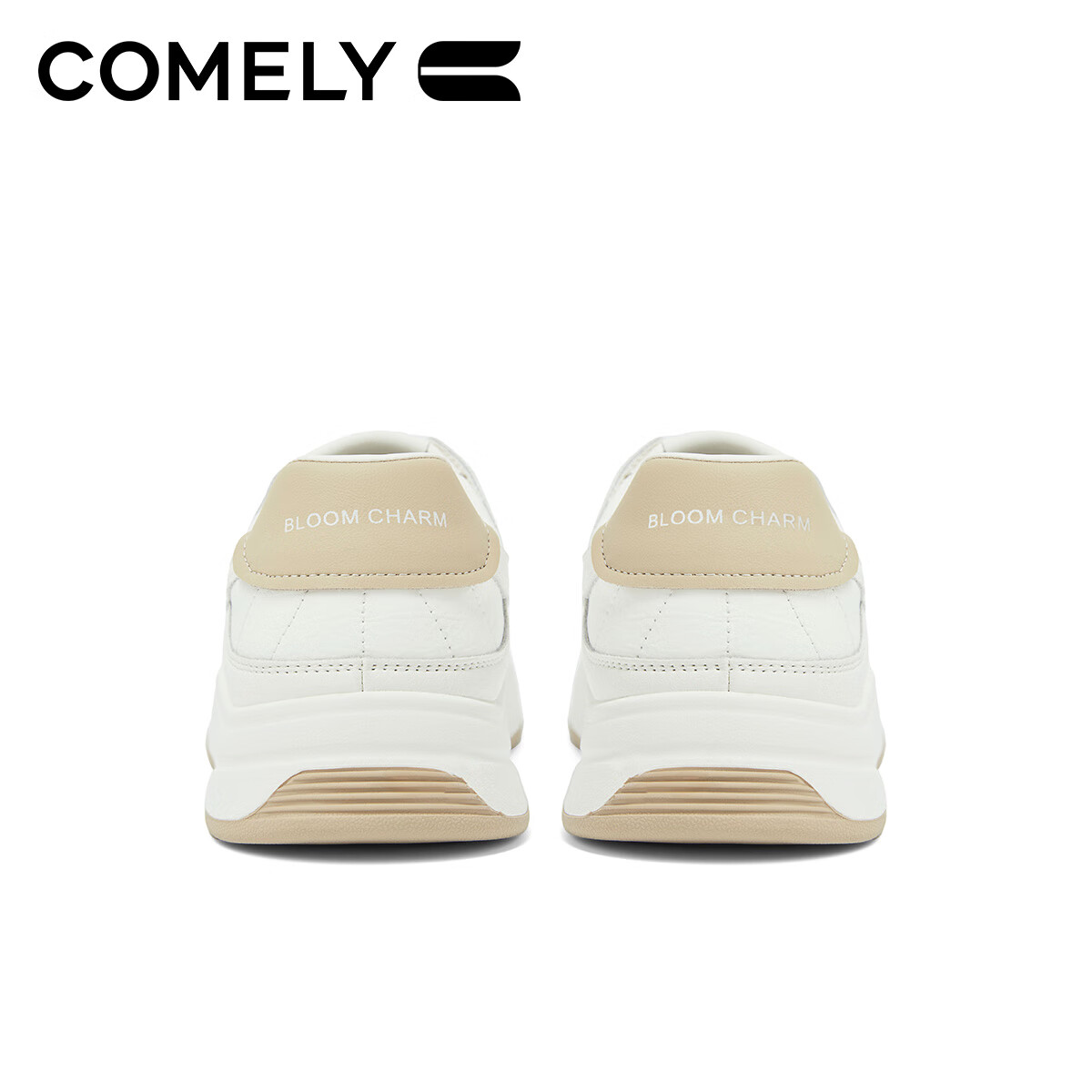 COMELY Thick-Soled White Sneakers for Women, Spring 2025, Petite Height-Increasi...