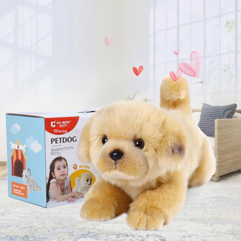 Kemait Gold Retriever Plush Toy Doll Stuffed Animal Pillow Valentine's Day New Y...