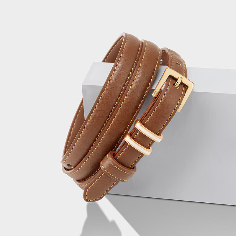 Cnoles Women's Leather Belt, Fashionable Versatile Cowhide Waistband, Matching J...