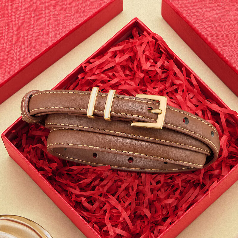 Cnoles Women's Leather Belt, Fashionable Versatile Cowhide Waistband, Matching J...