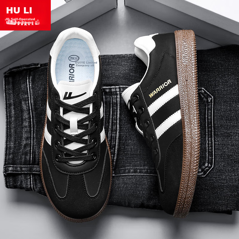 Warrior Men's Canvas Shoes 2025 New Style Versatile Comfortable Men's Shoes Blac...