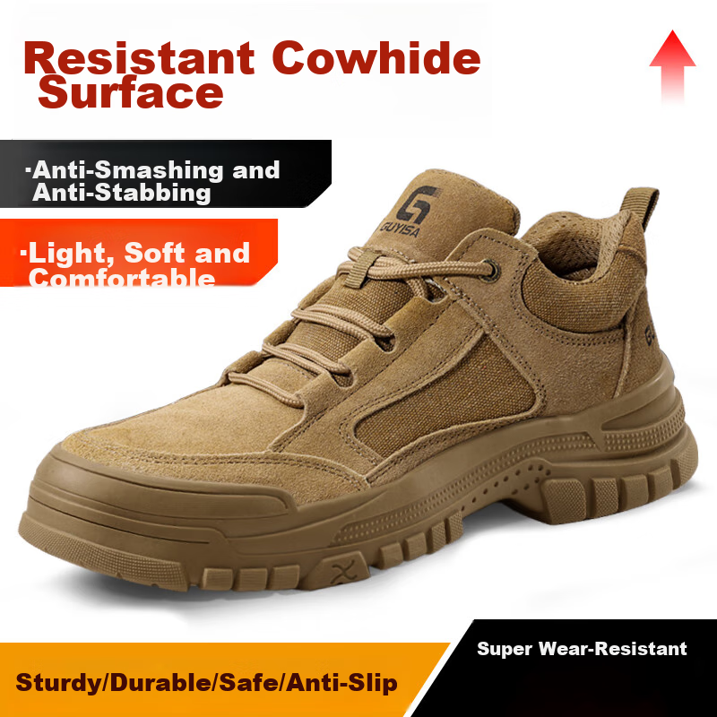 JUNBU Safety Shoes for Men with Steel Toe Cap, Anti-Smashing, Anti-Puncture, Bre...