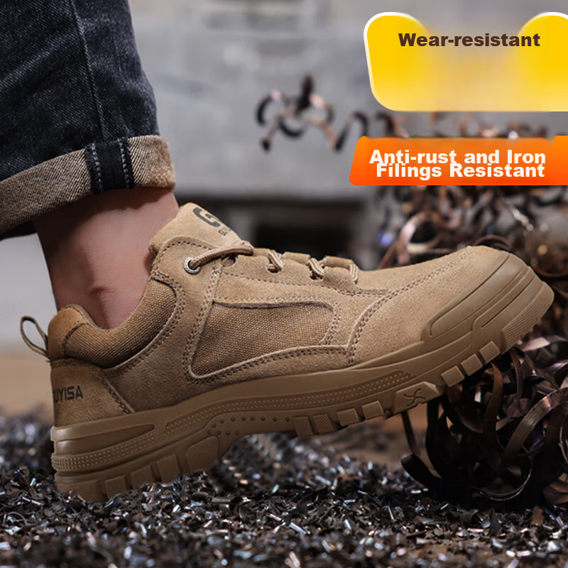 JUNBU Safety Shoes for Men with Steel Toe Cap, Anti-Smashing, Anti-Puncture, Bre...