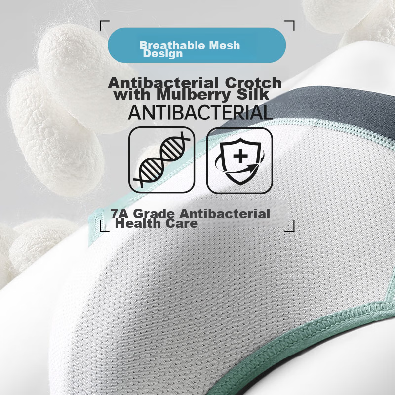 LangSha Men's Underwear Men's Triangle Pants Summer Ice Silk 7A Antibacterial Mu...