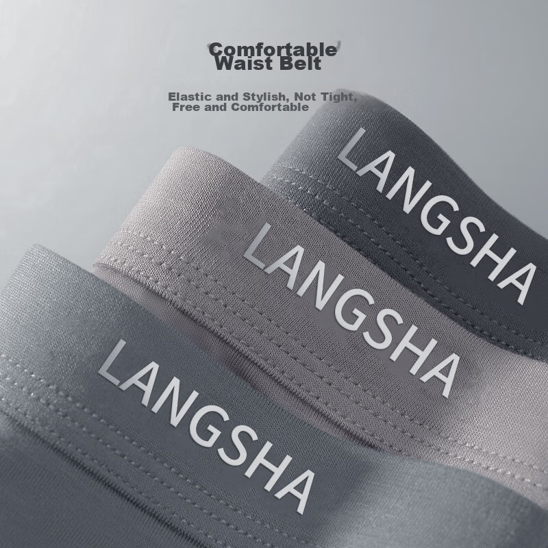 LangSha Men's Underwear Men's Triangle Pants Summer Ice Silk 7A Antibacterial Mu...