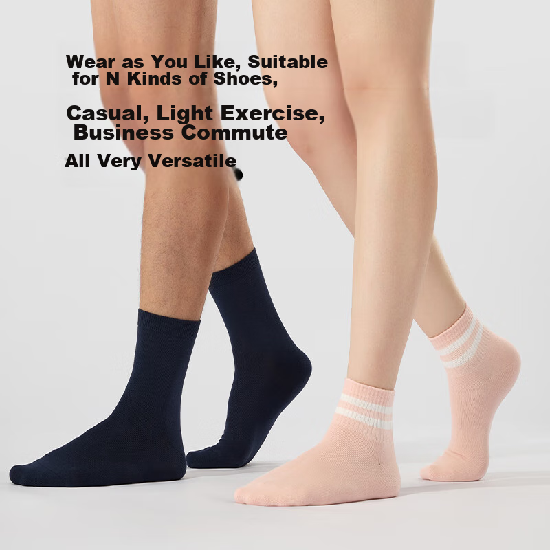 Jingshucotton JD's Own Brand 7A Grade Antibacterial Mid-Calf Women's Socks, Casu...