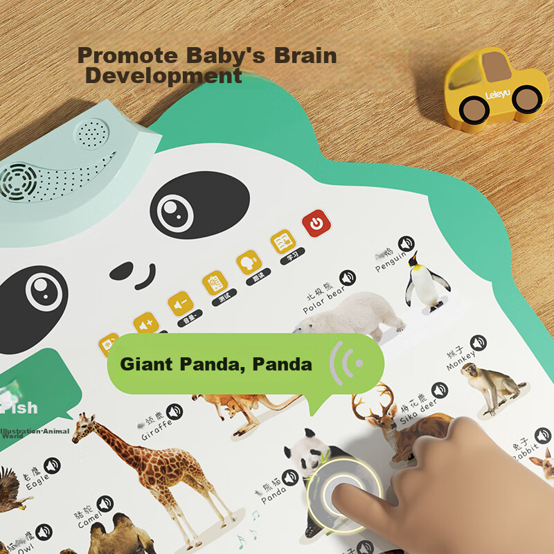 Leleyu Panda Sound Wall Chart, Early Education Learning Machine, Children's Toy,...