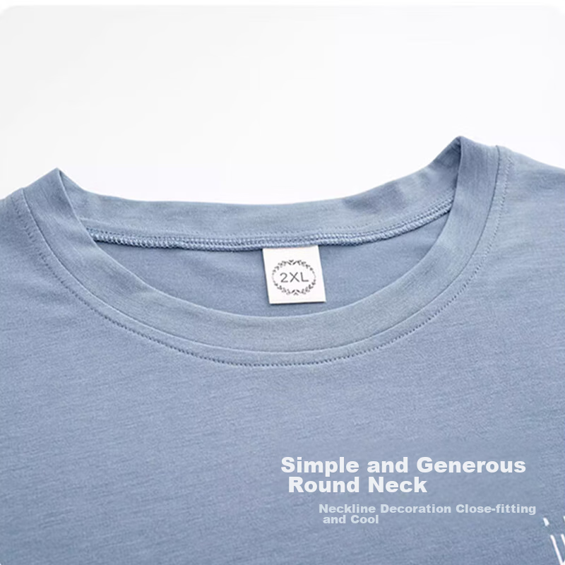 Langsha Men's Summer Pajamas, Ice Silk Modal Cool-Feeling, Wearable Outside, Rou...