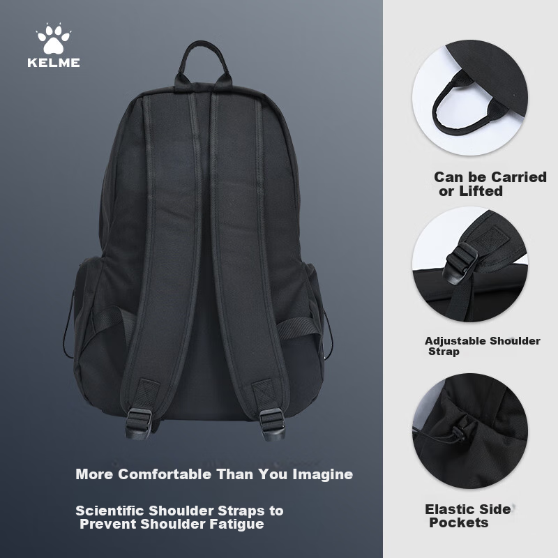 KELME Large Capacity Lightweight Outdoor Basketball Sports Travel Backpack for C...