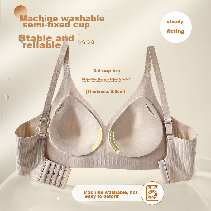 Caramella Women's Seamless Push-Up Bra, Wireless, Anti-Sagging, 2024 Winter New...