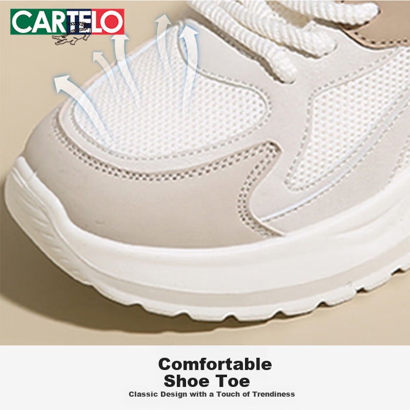 CARTELO Women's Shoes Agan Shoes Women's Student Running Sports Casual Board Sho...