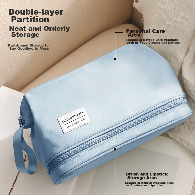 Lively Travel Cosmetic Bag, Portable, for Women, Large Capacity, for Business Tr...