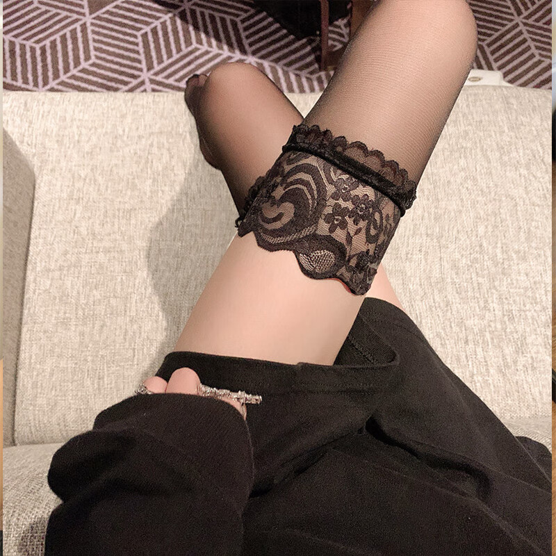 Langsha Silk Stockings for Women, Silicone Non-Slip Sexy Over-Knee Thigh-High St...