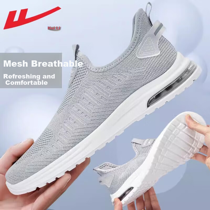 Warrior Official Men's Summer Breathable Mesh Shoes Men's Casual Shoes Soft Bott...