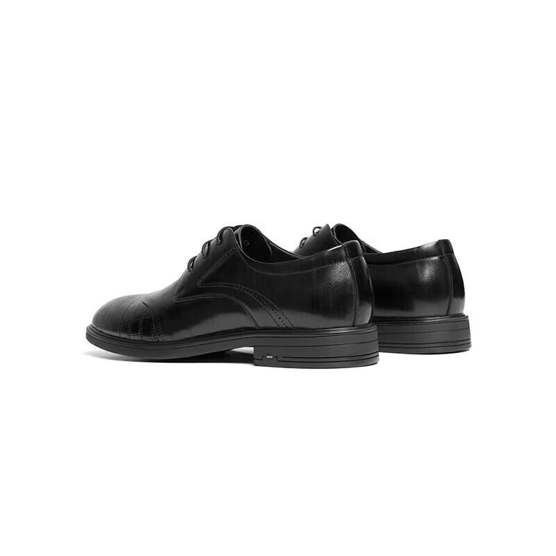 Hongqingting Men's Formal Leather Shoes, Spring Derby Shoes, Flat Heel Embossed...