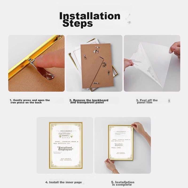 Jinlongxing Aluminum Alloy Photo Frame, Business License Frame, Copy Frame, A4 C...