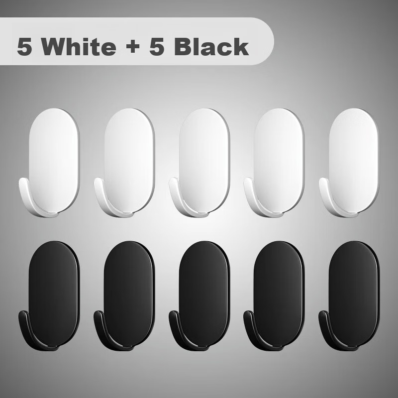 Jiadu Adhesive Hooks, No Drilling Required, Strong Adhesive, for Door Back, Clot...