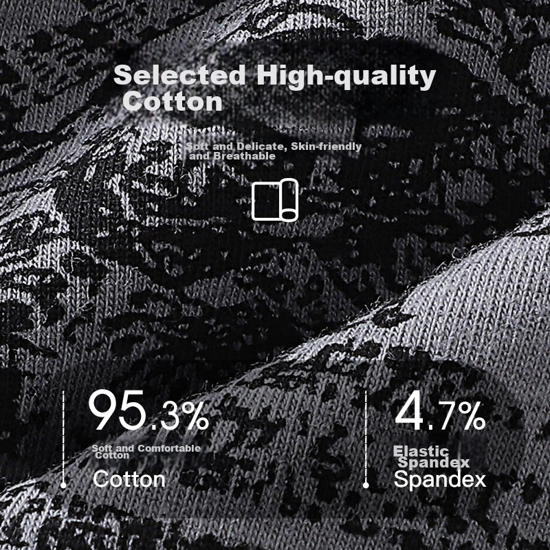 Langsha Men's Underwear, Breathable And Comfortable Boxer Briefs, Mid-Rise, Larg...