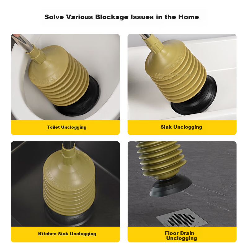 Jiajie Excellent Product Toilet Plunger Toilet Sucker Scrubber Brush Toilet Plun...