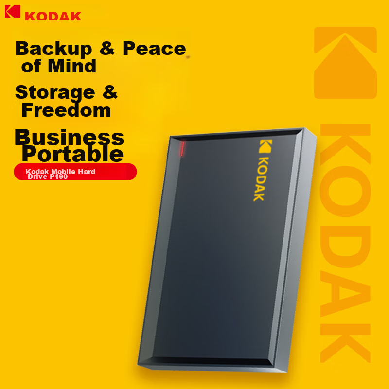 Kodak 500G External Portable Hard Drive, USB3.0, Mechanical Hard Drive, P190 Ser...
