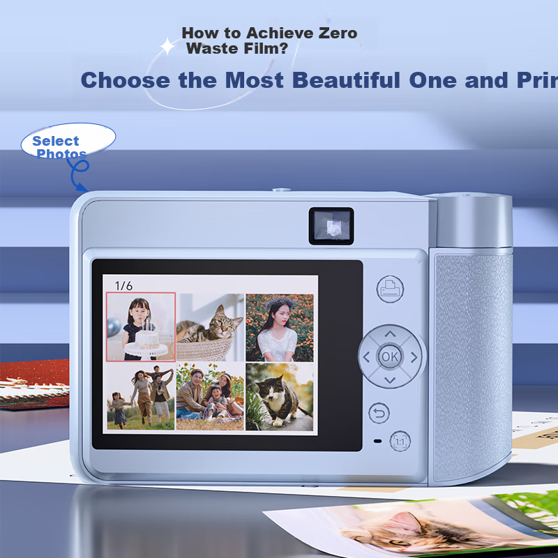 Hanin Instant Z1 Blue Pocket Camera Phone Photo Printer Instant Photo Mini Porta...