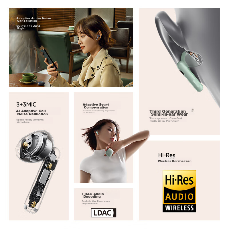 Edifier Lolli3 ANC True Wireless Active Noise Cancelling Bluetooth Earbuds, Blue...