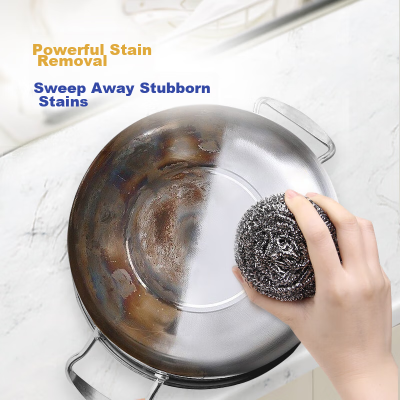 Hui Zao 40g Steel Wool Pot Scrubber, Large Size, Dish Washing, Low Shedding, 12...