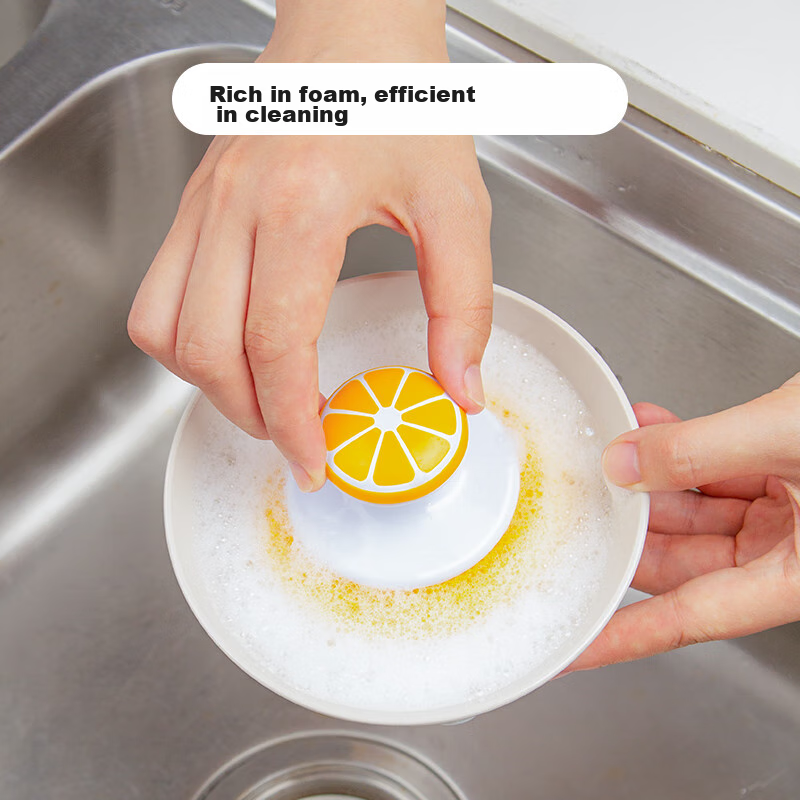 Shijia Orange Dish Scrubber, 3-Pack, Kitchen Pot Cleaning Ball, Pot Brush, Steel...