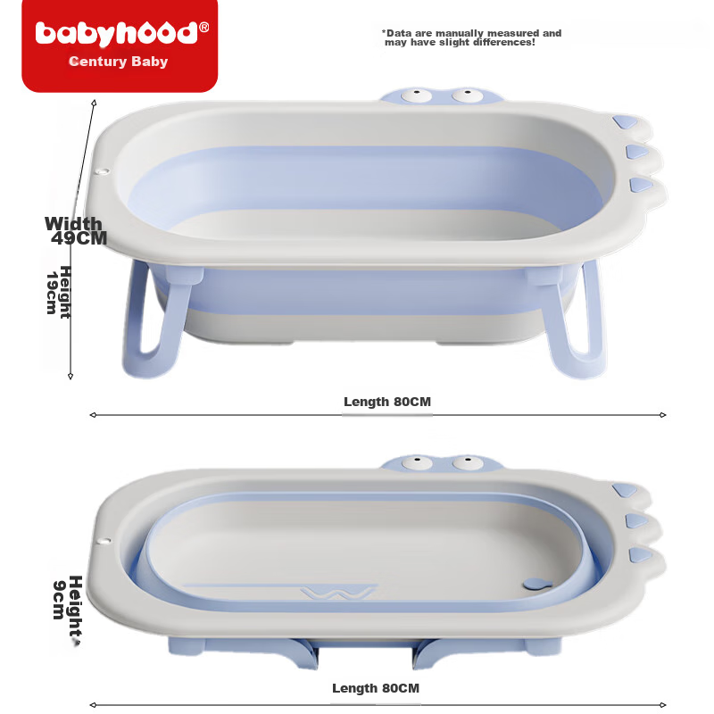 Babyhood Baby Bathtub Folding Bath Tub for Babies Children Sitting and Lying Bat...