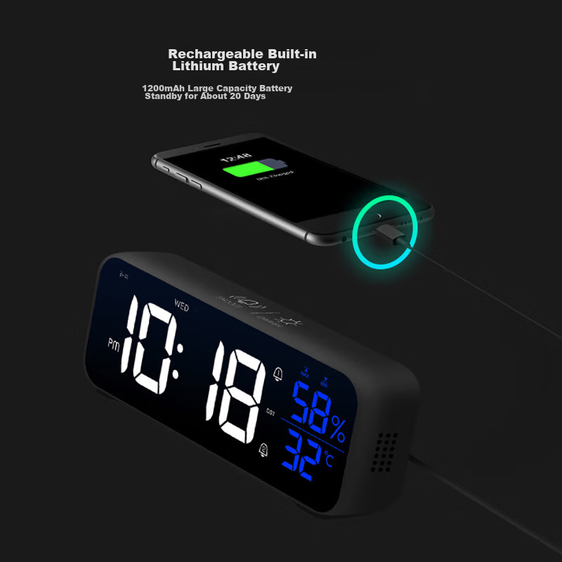 Mashi Alarm Clock, Student Thermometer And Hygrometer, Electronic Smart Simple D...