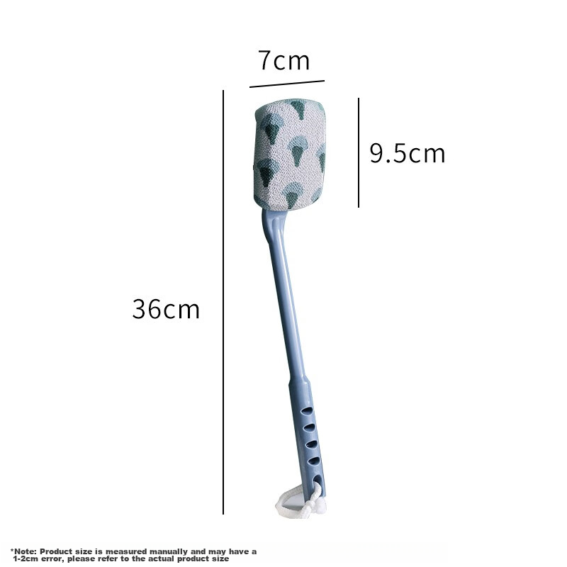 Jiebishi Bath Scrubber, Shower Brush, Back Scrubber, Long Handle, Powerful Exfol...