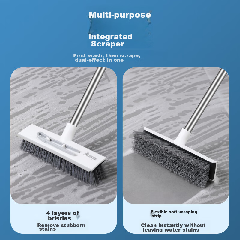 Meiliya Floor Brush with Long Handle for Bathroom, Toilet, Tile, Carpet Cleaning...