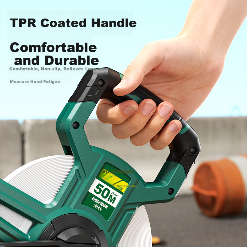 Shengda 100m Fiberglass Measuring Tape Reel Style Glass Fiber Tape Measure Reel...