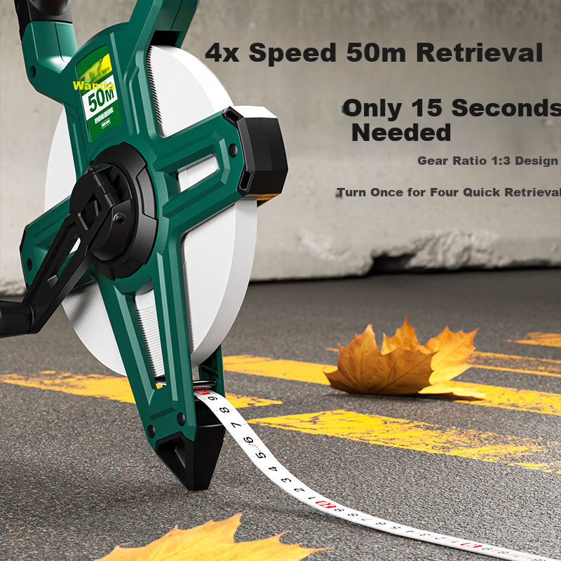 Shengda 100m Fiberglass Measuring Tape Reel Style Glass Fiber Tape Measure Reel...